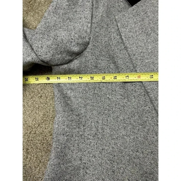 CROSS COUNTRY Vintage Women Gray Wool Blend Blazer Jacket Velvet Trim Office 20T - Picture 8 of 10